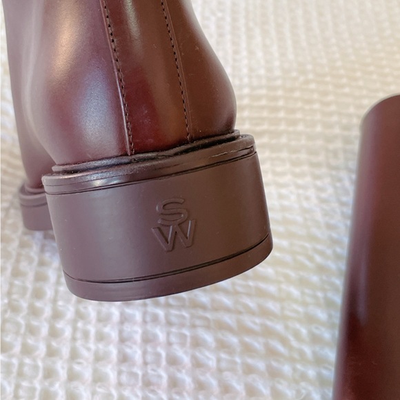 NEW Stuart Weitzman Celia Riding Boots – Walnut Leather – Women’s 7.5 - Picture 10 of 11